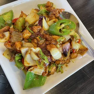 SAUTED BROCCOLI CHICKEN (CHA KAHTNA SACH MONN)