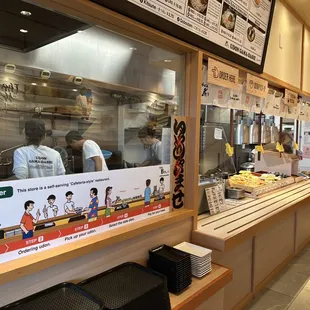 the inside of a restaurant