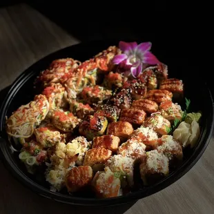 a bowl of food on a table