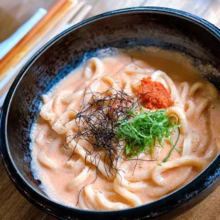 Mentaiko Cream Udon | IG: happyfoodieoc