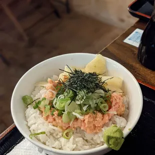 a bowl of rice and vegetables