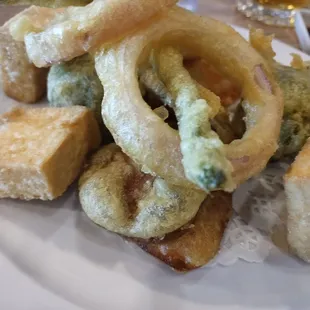 Tofu vegetable tempura