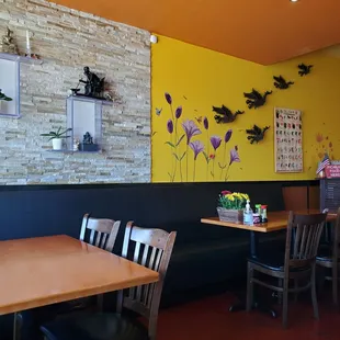 Seating upfront by the window