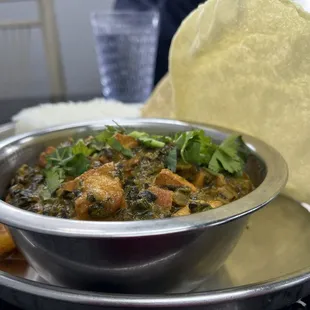 a bowl of indian food