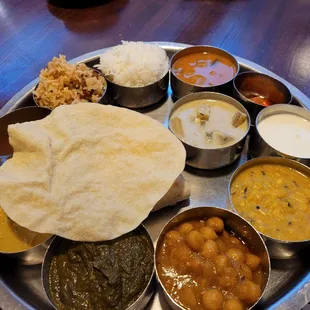 a plate of indian food