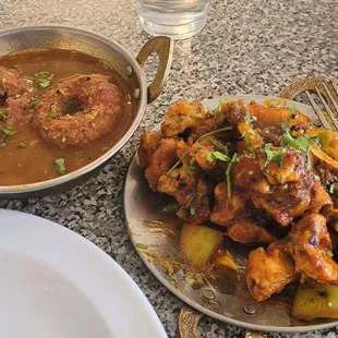 Soup with lentil "donut", and the Chili Mushroom.  Delicious!