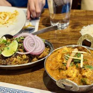 Left: chicken #9 Ugadi Chick Pepper Roast (omg this is a must get); Right: Kadai Paneer (very yummy)