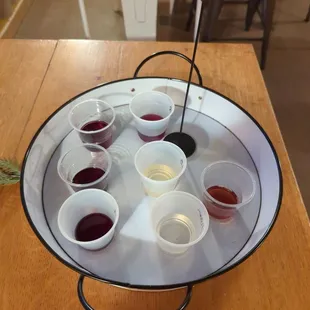 Samples of wine