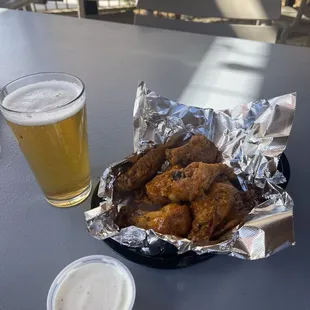 Tysonized wings, ranch, Barrio Blonde