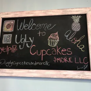 a chalk board