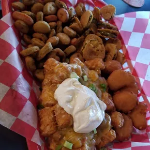 Their baskets of appetizers