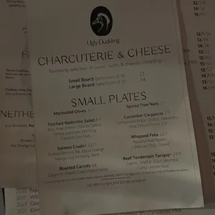 Food menu