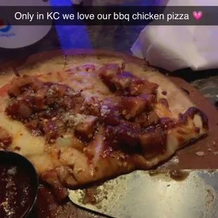 Spicy bbq chicken pizza