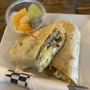 Steak and Eggs Breakfast Wrap