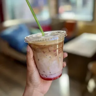 Strawberry Iced Latte