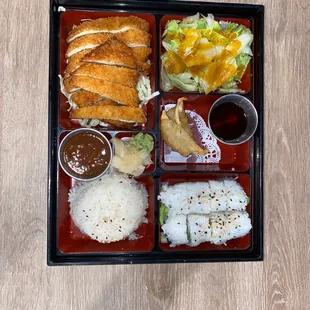 Chicken Katsu bento box...get in my belly!!