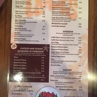 menu, sushi and sashimi