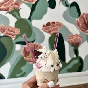 1/2 stracciatella 1/2 toasted almond