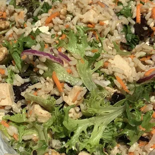 Create Your Own -- Mixed greens and brown rice.