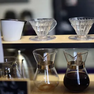 a variety of coffee makers