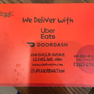 we deliver with uber eats