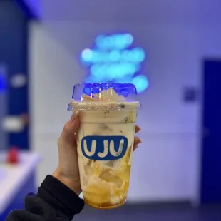 Peach milk tea
