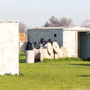 Three friends posted up.