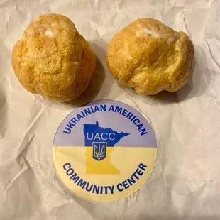 Little cream puffs for dessert for the fish fry