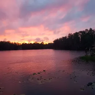 Sunset from the dock in back.