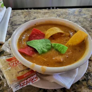 Chicken tortilla soup.  It&apos;s a fiesta!