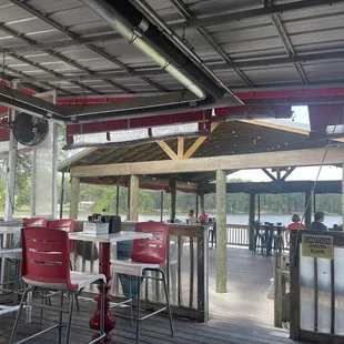 View from outside dining area