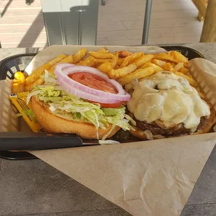 Mushroom Swiss Burger