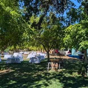 Outdoor Wedding Reception Ulatis Creek Ranch Vacaville CA