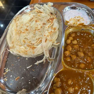 MADRAS PARATHA WITH CHANA