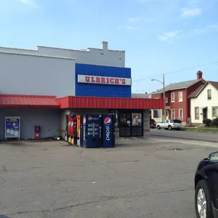 an empty parking lot