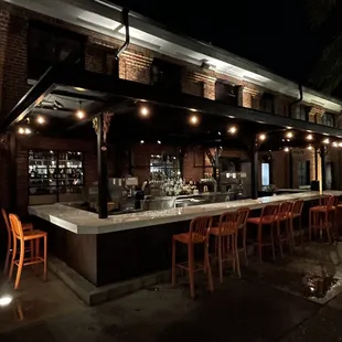 Outside bar at night, Ulele Seafood Restaurant, outside shot, Riverwalk, S Tampa