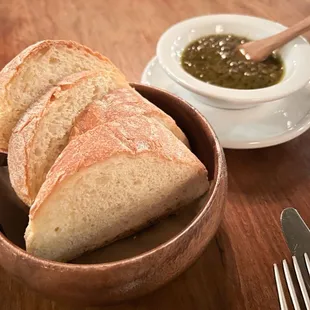 Bread service (olive oil dip included)