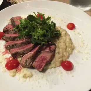 Gorgonzola Risotto with grilled rib eye steak!