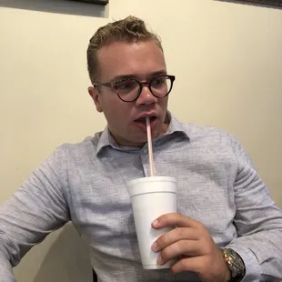 Hubby loved his pumpkin spice shake