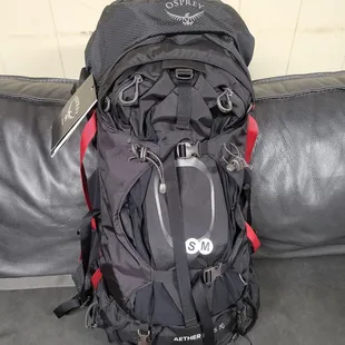 Staff recommended this Osprey Aether Plus 70. Bonus it was on sale!