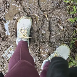 No slipping on muddy trails!