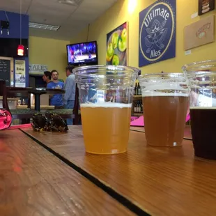 Look at the colors of the beer rainbow