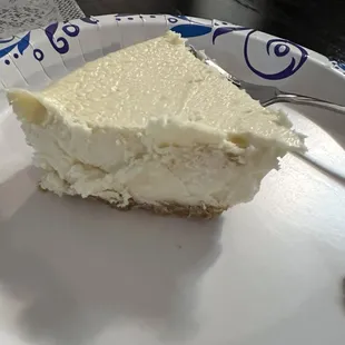 Slice of original cheesecake.