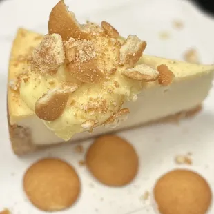 a slice of cheesecake on a plate