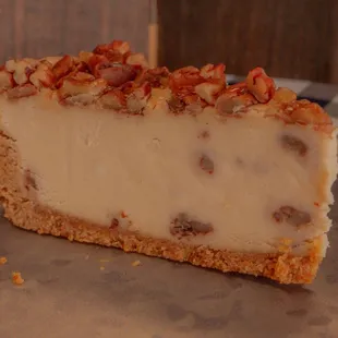 a slice of cheesecake on a plate