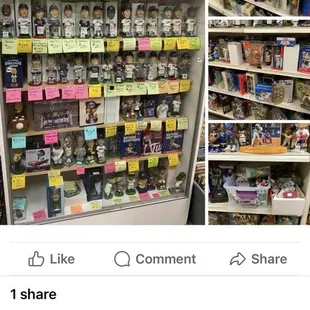Tons of bobble heads  and Sports Memorabilia