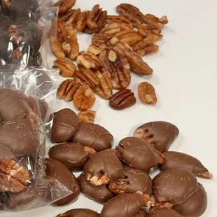 chocolate dipped pecans