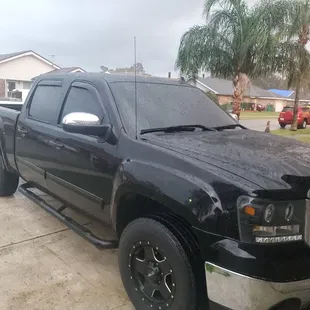 Black on black on black. New headlamps and 5% all away around.  Awesome price. Nick is the man! Thank you.