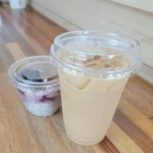 Iced Coffee with Vanilla &amp; Chia Seed Pudding.