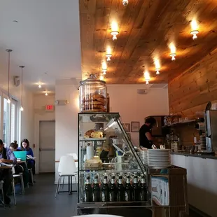 A pic from the right side. With The trusty Marzocco espresso machine.